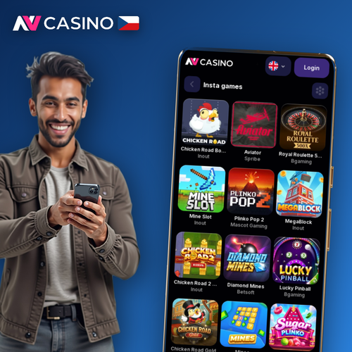 NV Casino herní lobby se sloty a živými krupiéry v tmavě fialové paletě