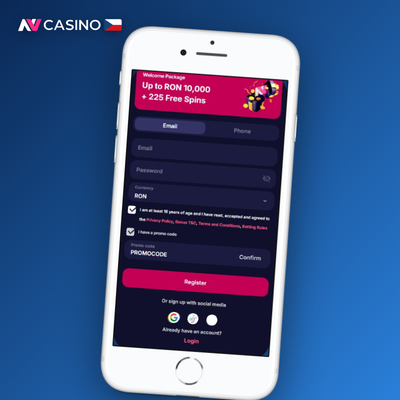 NV Casino registrace přes Google, TikTok nebo Twitter jedním kliknutím